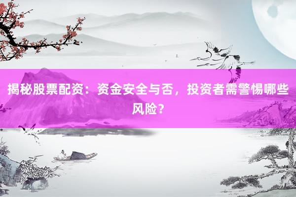 揭秘股票配资：资金安全与否，投资者需警惕哪些风险？