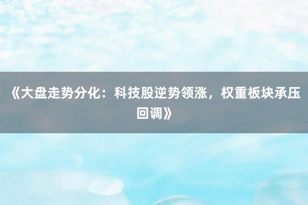 《大盘走势分化：科技股逆势领涨，权重板块承压回调》