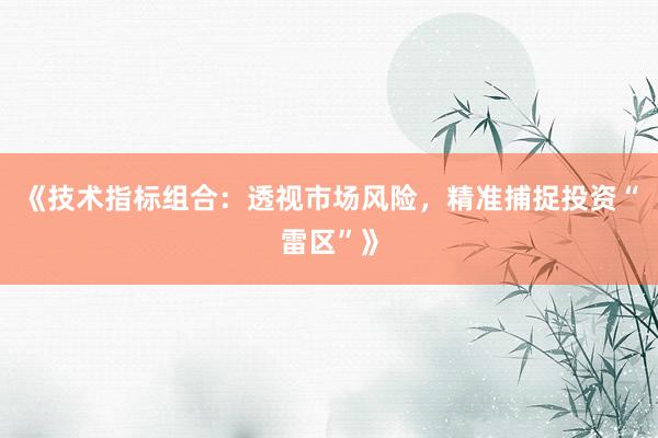 《技术指标组合：透视市场风险，精准捕捉投资“雷区”》