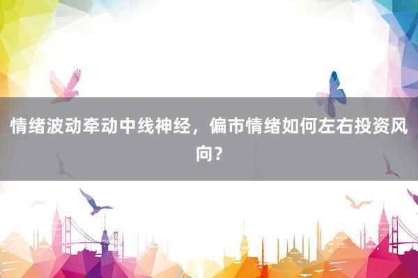 情绪波动牵动中线神经，偏市情绪如何左右投资风向？