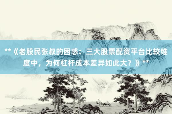 **《老股民张叔的困惑：三大股票配资平台比较维度中，为何杠杆成本差异如此大？》**