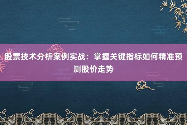 股票技术分析案例实战：掌握关键指标如何精准预测股价走势